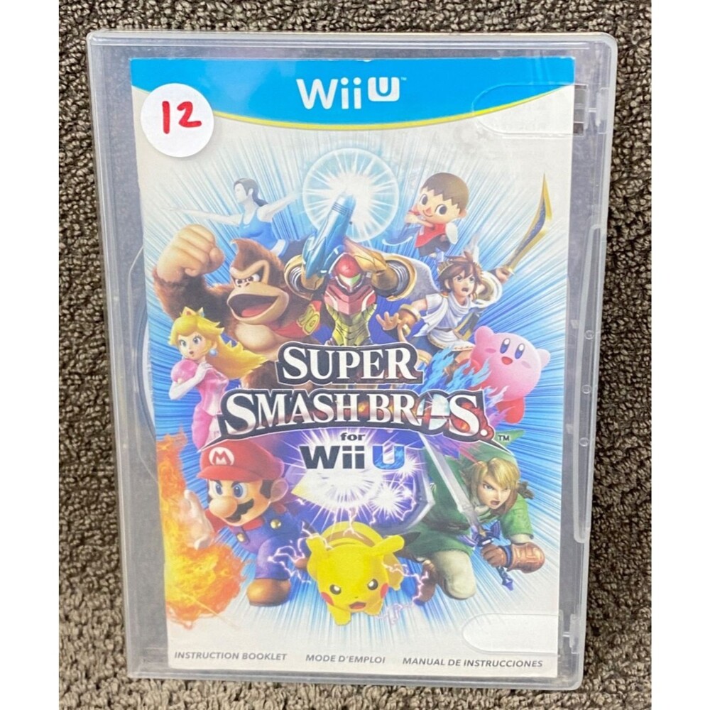 Super Smash Bros. (Wii U, 2014, Perfect Book and Game Disc in Replacement Case)